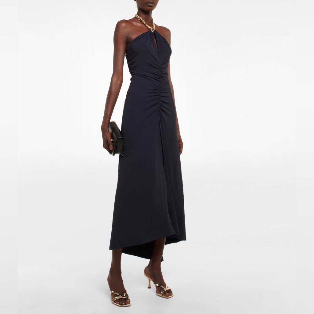 Veronica Beard Black Reze Halter Dress
